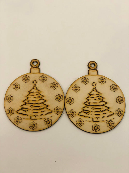 Christmas Tree with snowflakes - Christmas Ornaments