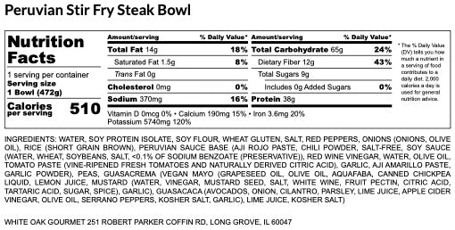 Peruvian Stir Fry Steak Bowl