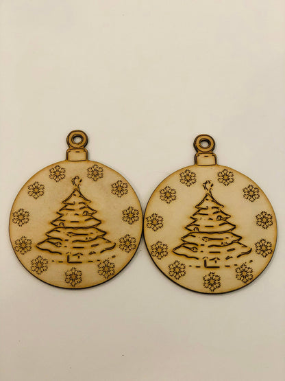 Christmas Tree with snowflakes - Christmas Ornaments