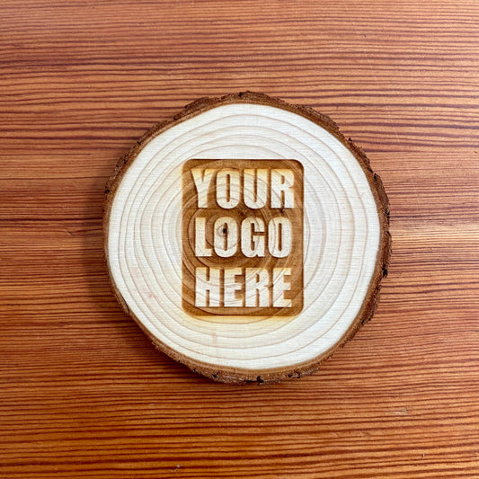 Custom Logo Wood Slice Coasters