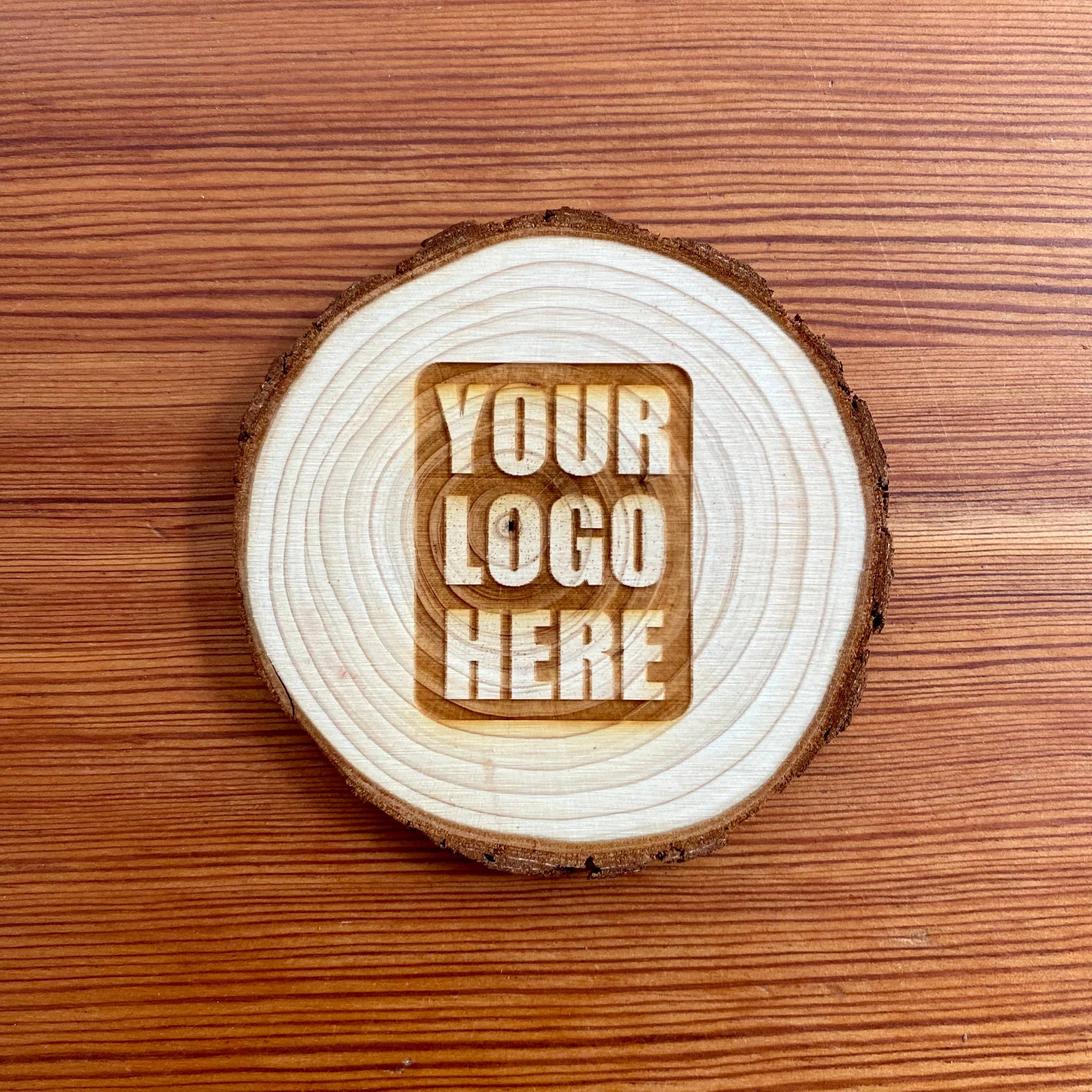 Custom Logo Wood Slice Coasters