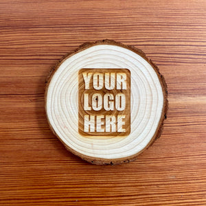 Custom Logo Wood Slice Coasters
