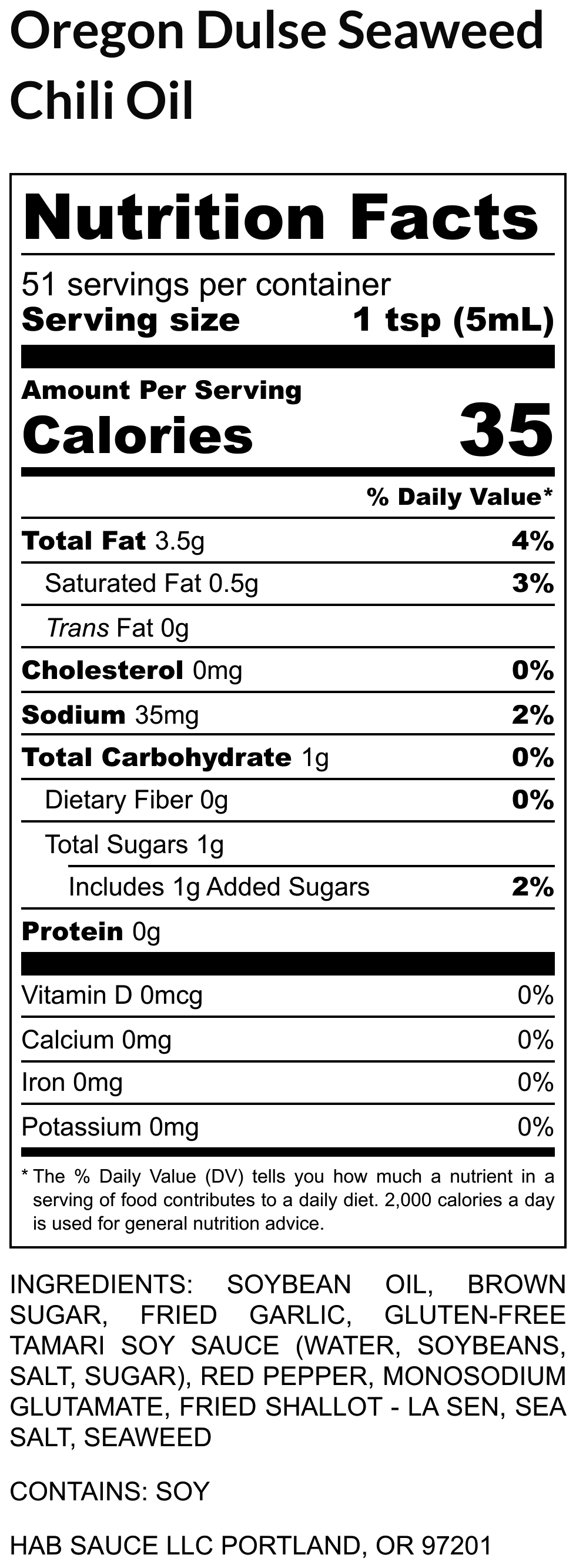 Oregon Seaweed Chili Crisp