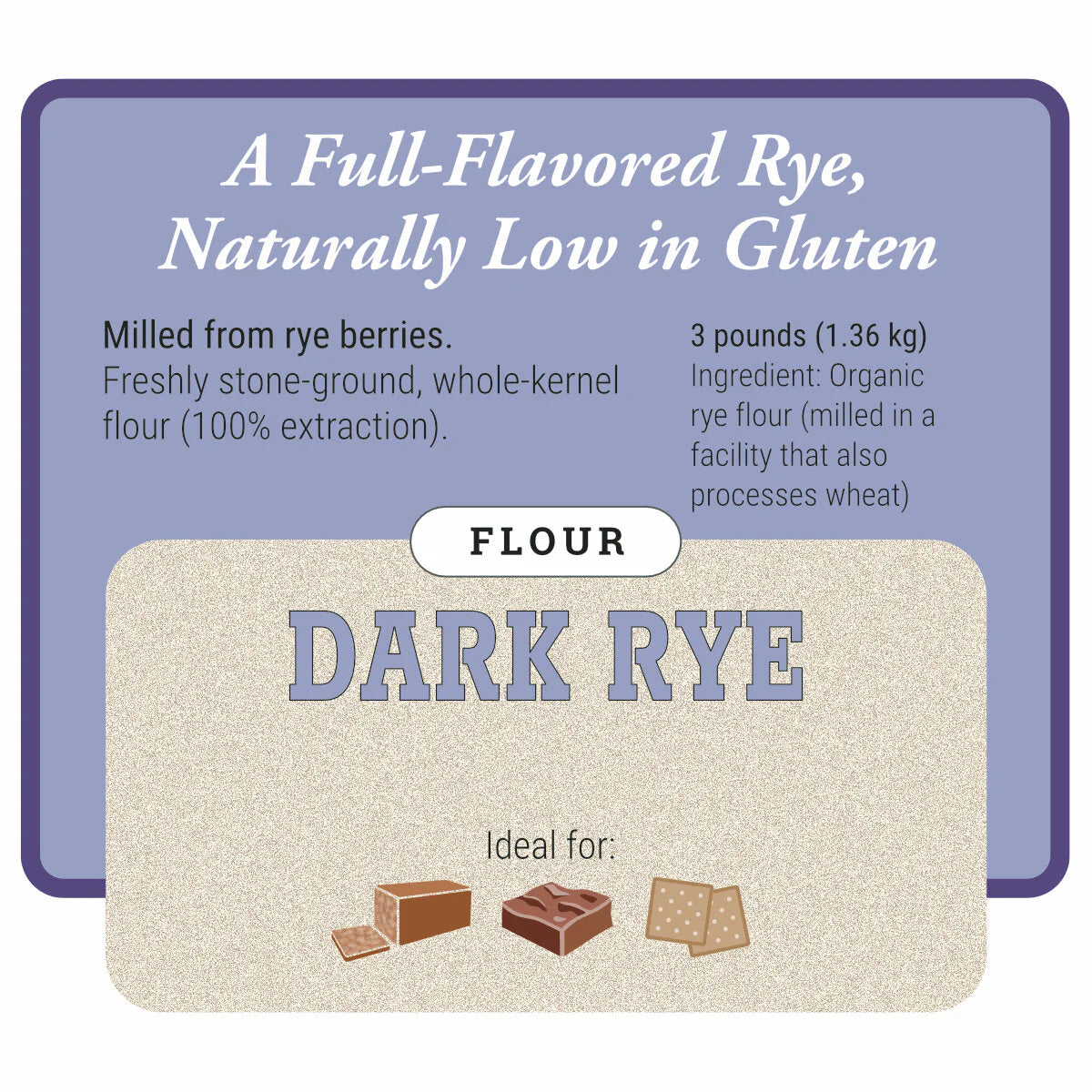 Janie’s Mill Organic Dark Rye Flour 1.5 pounds
