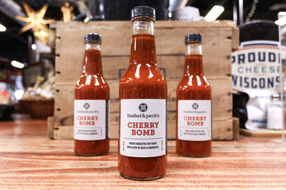 Bushel & Peck’s Cherry Bomb Hot Sauce: 10 Ounce Bottle