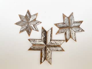 Barnwood Snowflake - star - christmas: 7" small version