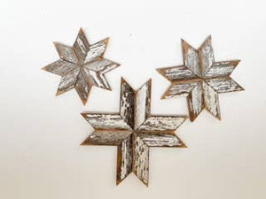 Barnwood Snowflake - star - christmas: 7" small version