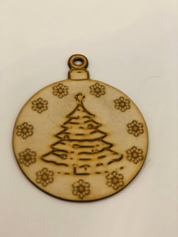 Christmas Tree with snowflakes - Christmas Ornaments