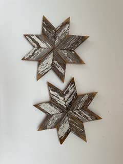 Barnwood Snowflake - star - christmas: 7" small version