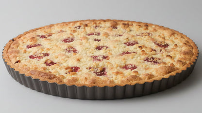 Apricot Tart displayed on table