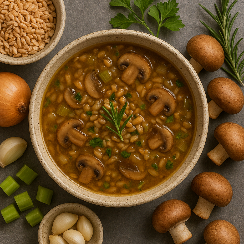 Farro Mushroom Soup