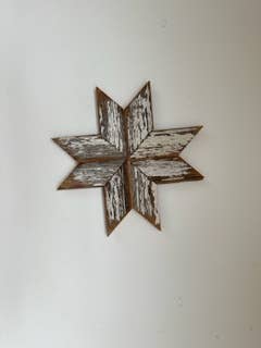 Barnwood Snowflake - star - christmas: 7" small version