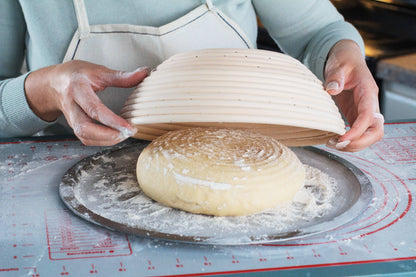 10"  Round Bread  Proofing Basket Rattan bowl w/cloth Liner
